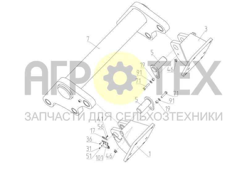 Коромысло (3000.28.41.110) (№101 на схеме)